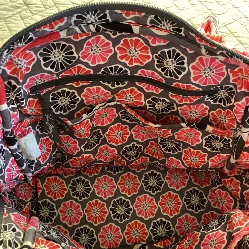 Vera Bradley Pink and Gray Floral Shoulder Bag